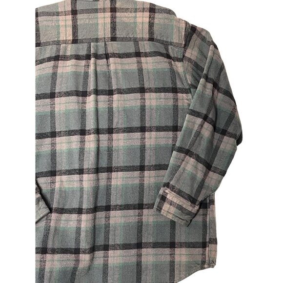VNT Field & Stream Men's Plaid Flannel Button-Down Large Shacket - Picture 7 of 10